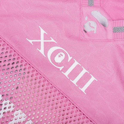 Line Camo Multi Logo Relaxed Fit Football Jersey Pink