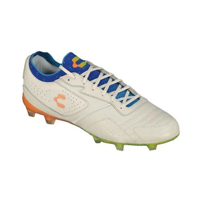 Charly Tyrian LT FG Firm Ground Soccer Cleats White Blue Orange
