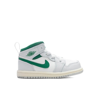 Jordan 1 Mid TD Summit White Pine Green Pure Platinum