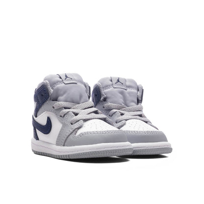 Jordan 1 Mid TD White Midnight Navy Wolf Grey