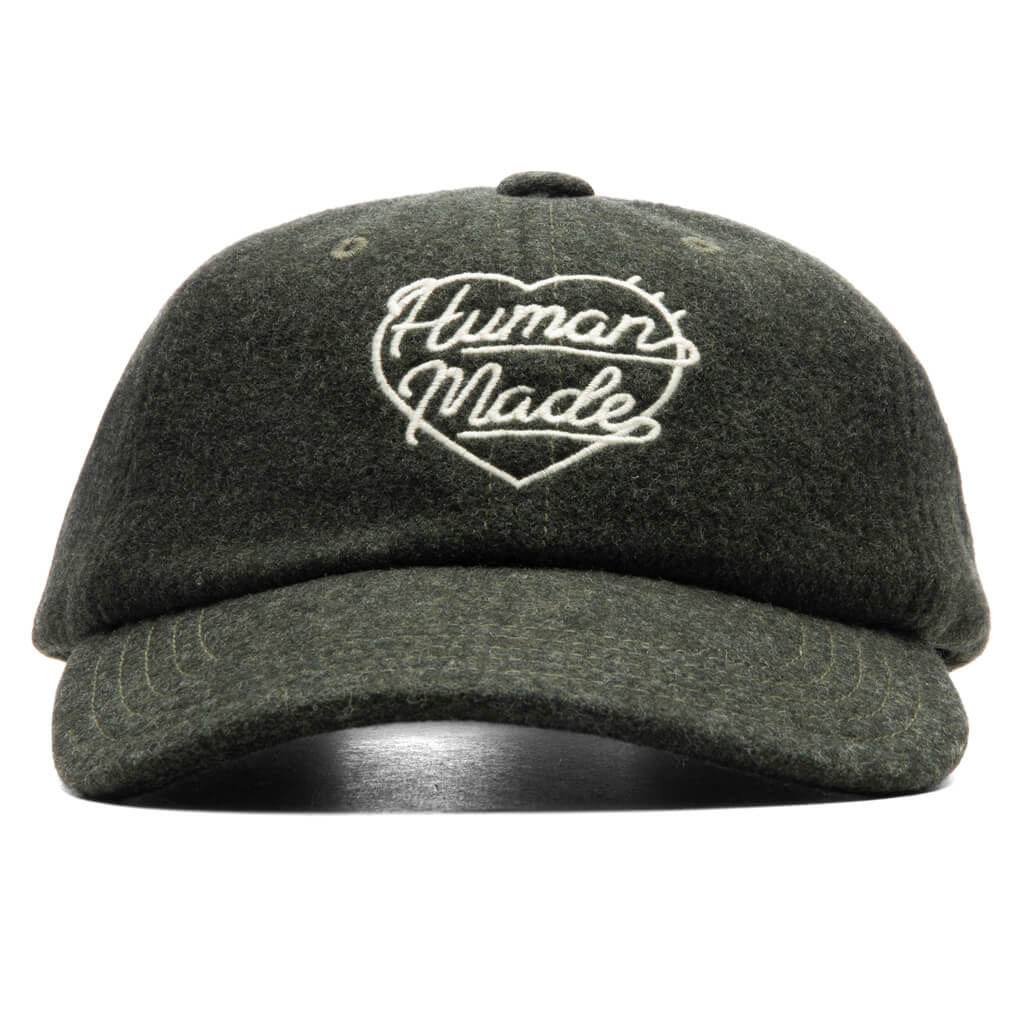 6 Panel Wool Cap Green