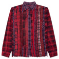 Over Dyed Ribbon Wide Shirt Red