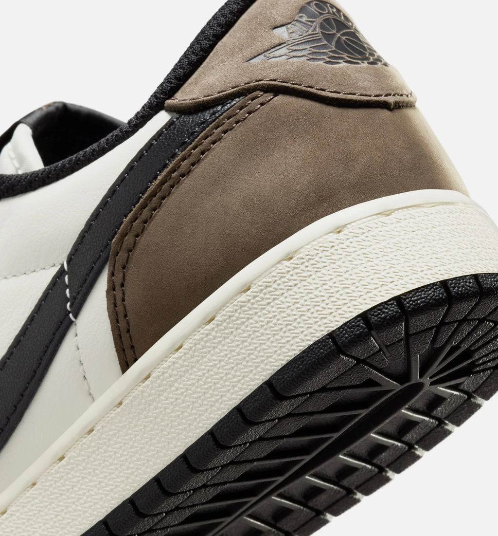 Air Jordan 1 Retro Low Mocha Grade School Lifestyle Shoe Sail Dark Mocha Black