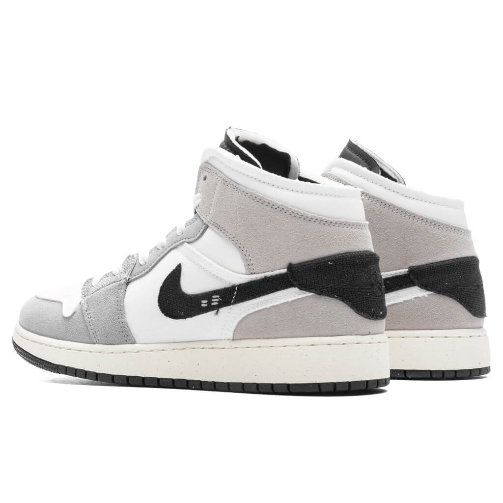 Air Jordan 1 Mid SE GS Cement Grey Black White