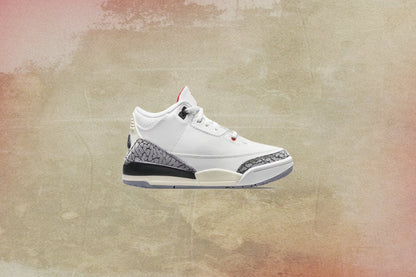 Air Jordan 3 Retro PS White Cement Reimagined Summit White Fire Red