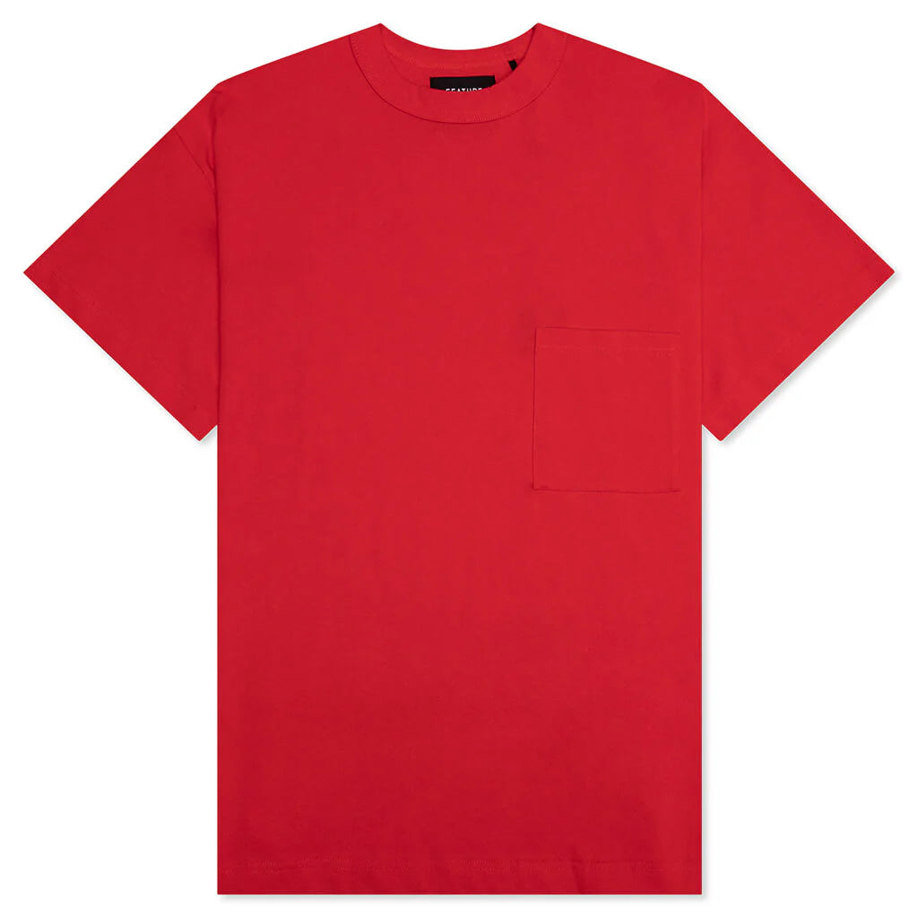 Jersey Braque Pocket Tee Red