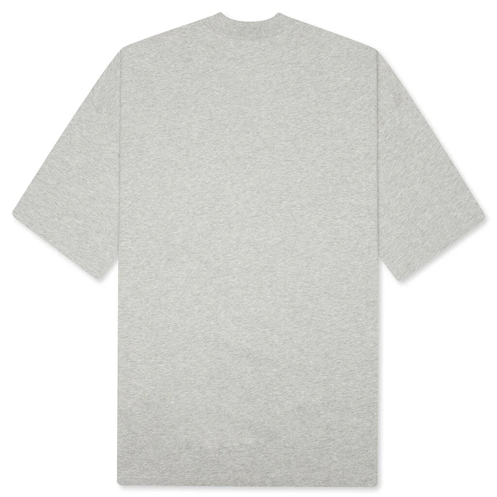 Mock Neck T Shirt Pale Grey