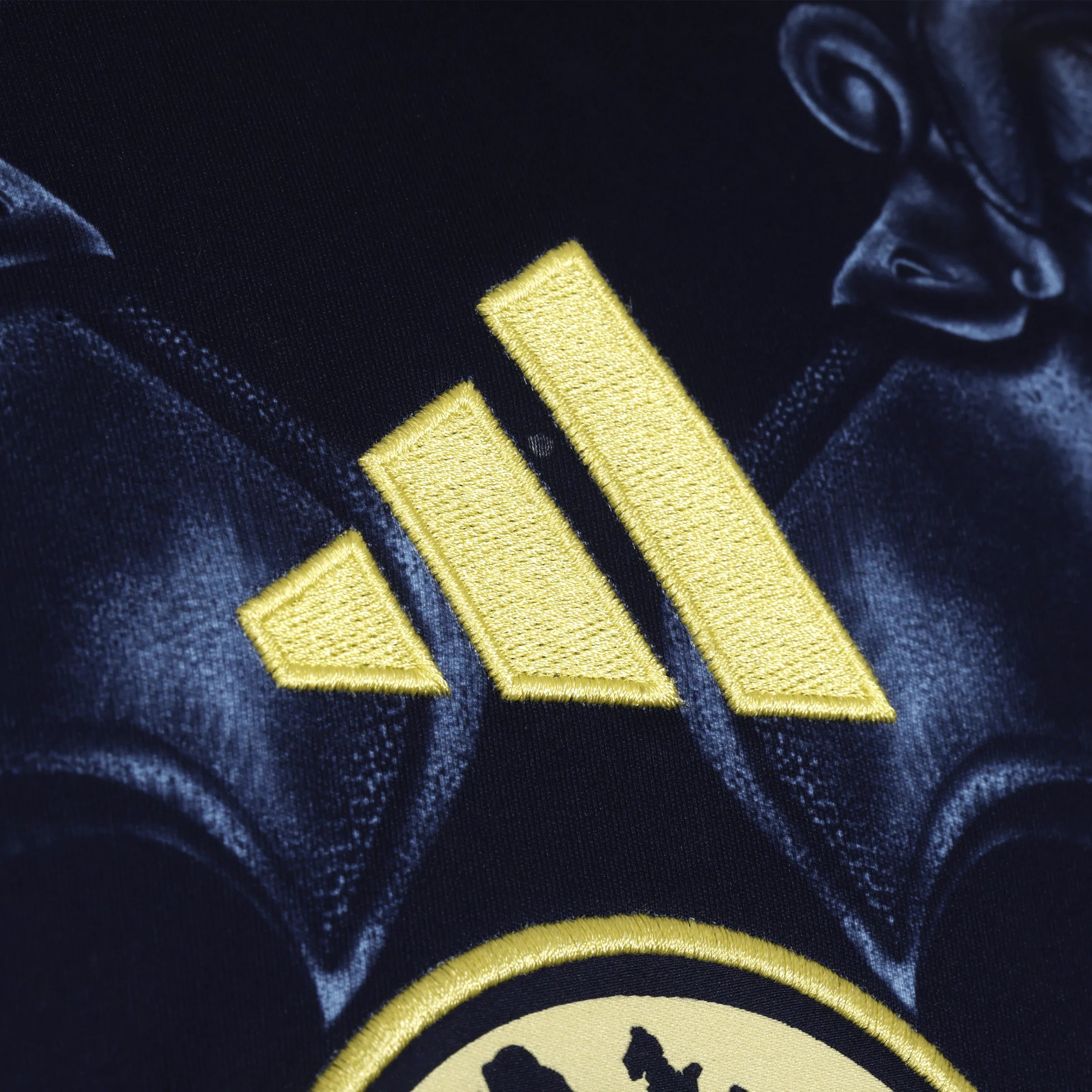 adidas Club América Long Sleeve Mens Away Soccer Jersey 25 26 Blue