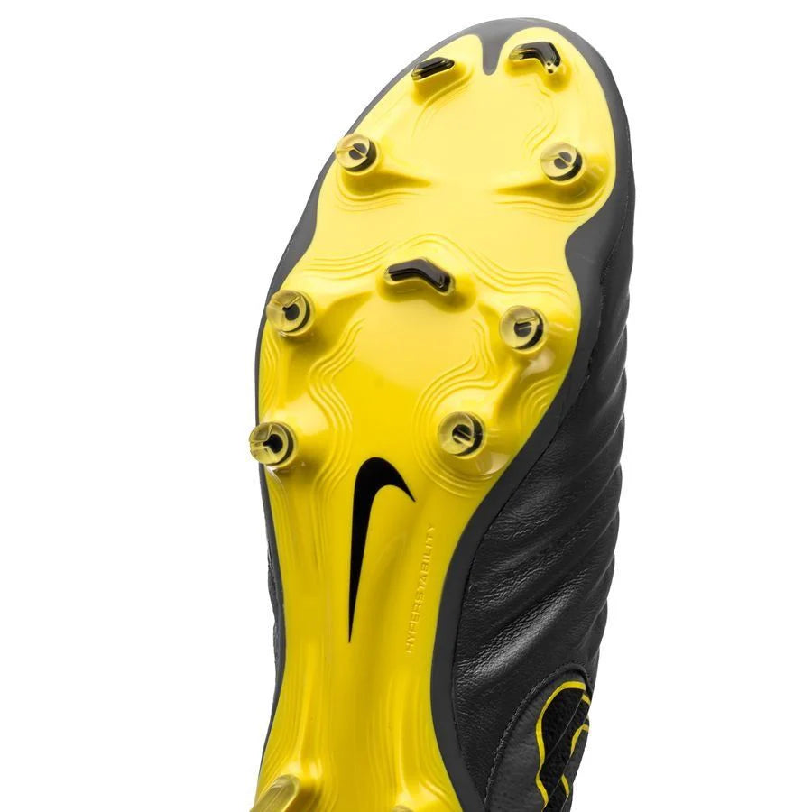 Nike Legend 7 Elite FG Firm Ground Soccer Cleats Dark Grey Black Yellow