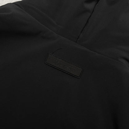 Nylon Fleece Hooded Sweater Light Heather Grey Jet Black