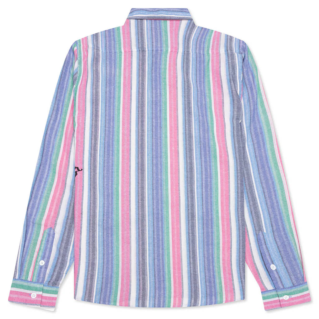 Chapel L S Button Up Shirt Blue