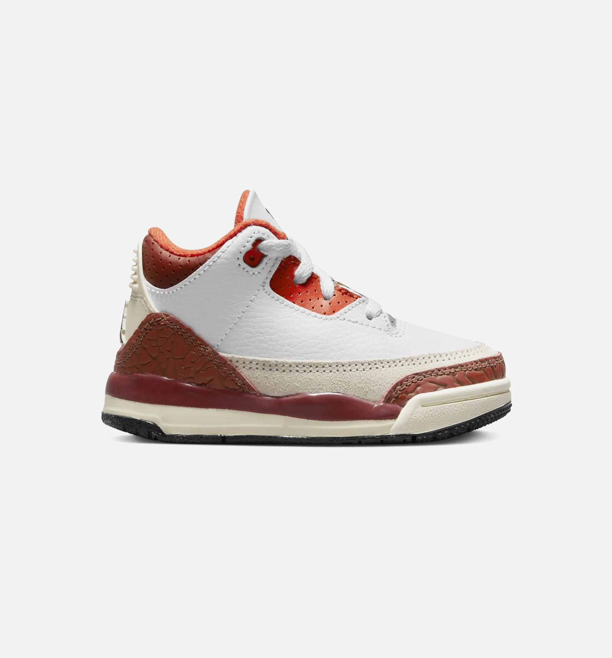Air Jordan 3 Retro Mars Stone Infant Toddler Lifestyle Shoe White Orange