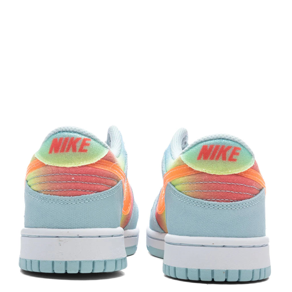 Dunk Low GS Glacier Blue Total Orange Light Lemon Twist