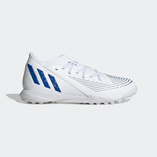 adidas Kids Predator Edge 3 TF J Turf Football Boots White Blue