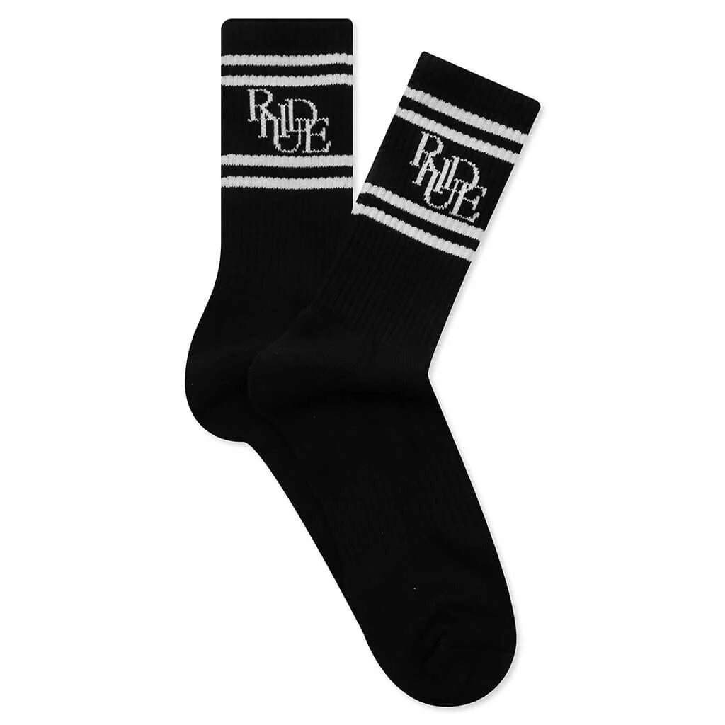 Scrambler Sock Black White