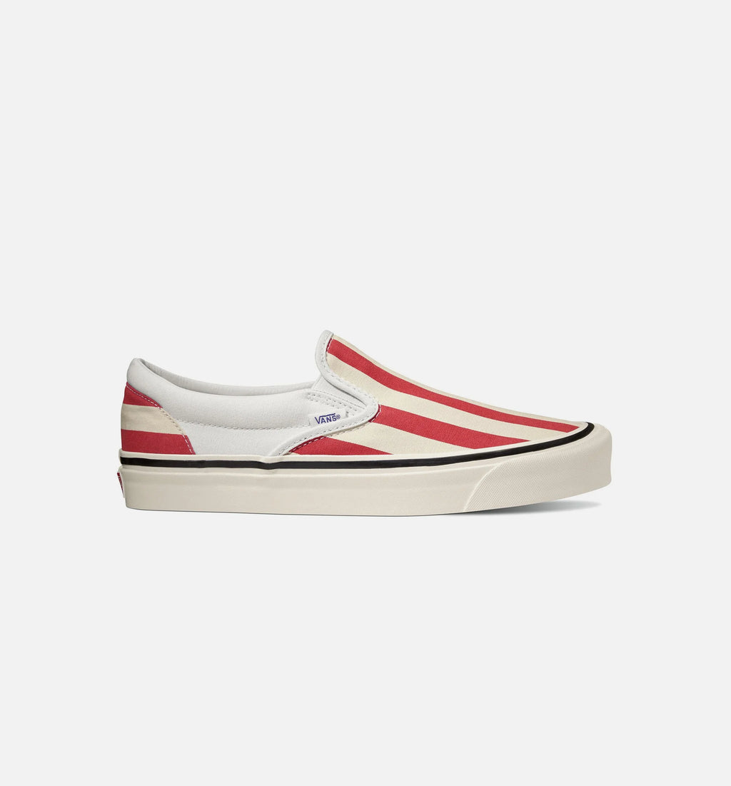 Anaheim Factory Classic Slip On 98 DX Mens Shoes OG White OG Red Big Stripes