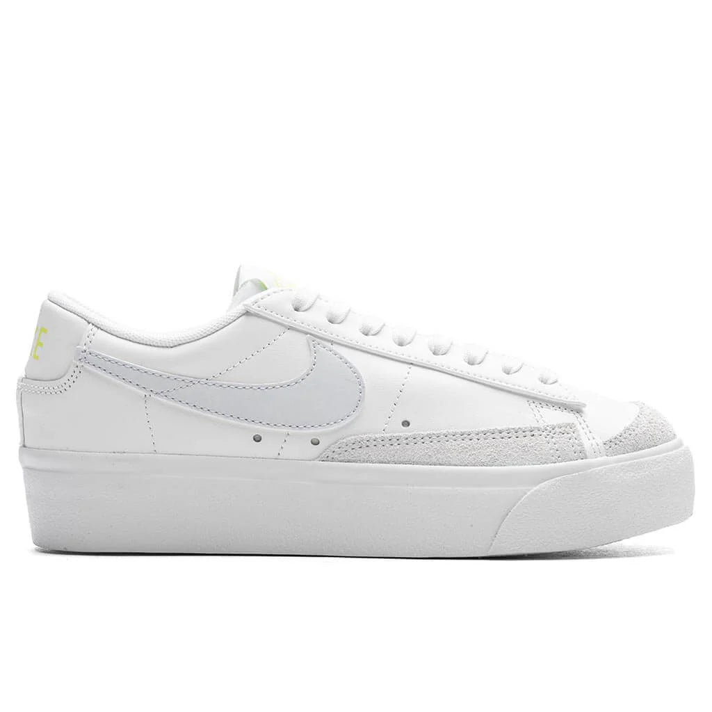 Womens Blazer Low Platform White Blue Tint Light Lemon Twist