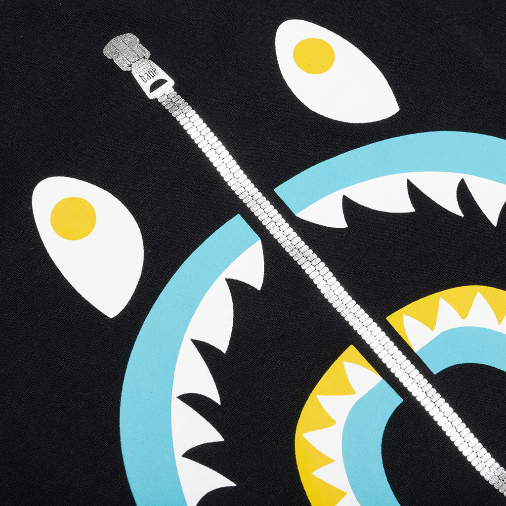 Kids Colors Shark Tee Black