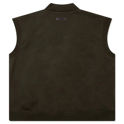 Womens V Neck Vest Off Black