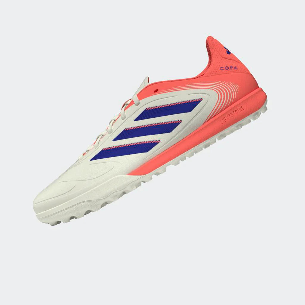 adidas Copa Pure III League TF Mens Soccer Cleats White Lucid Blue Signal Coral