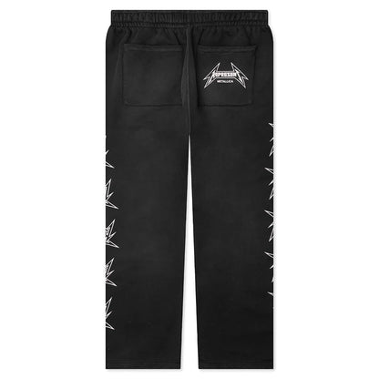 Metallica 40 Year Anniversary Sweat Pants Stained Black