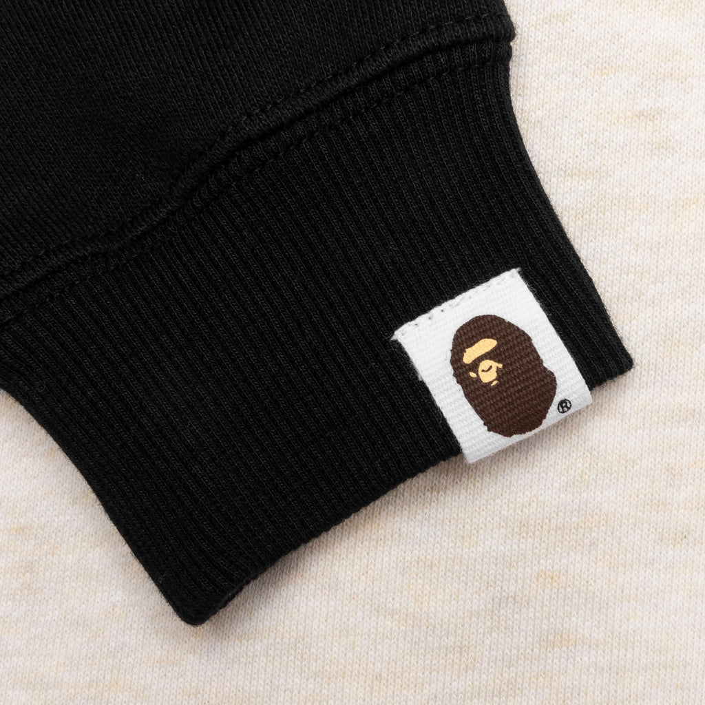 Kids Bape Logo Layered Baseball Sweatshirt Ivory