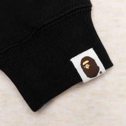 Kids Bape Logo Layered Baseball Sweatshirt Ivory