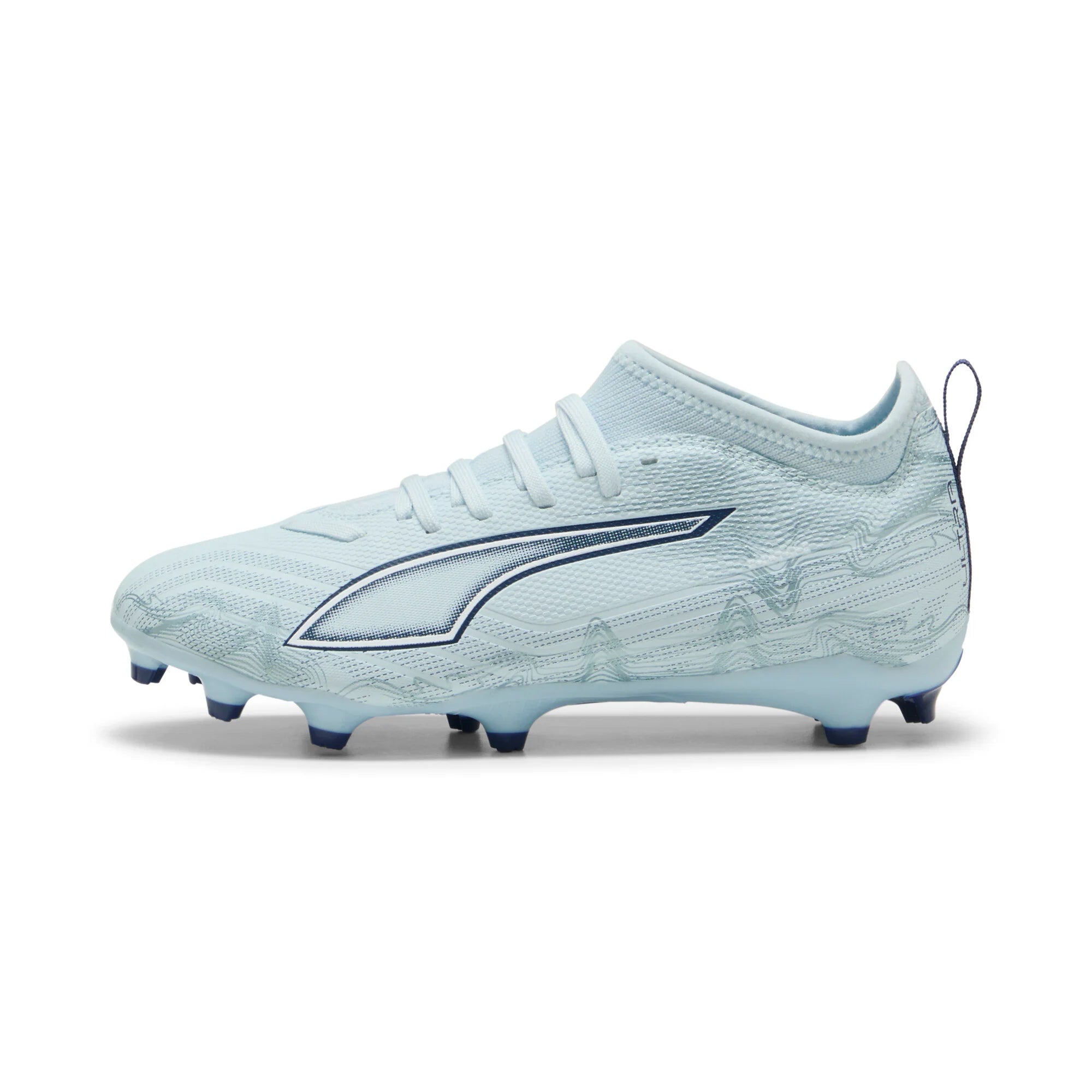 PUMA Ultra 6 Match FG AG Firm Ground Artificial Ground Youth Soccer Cleats Icy Blue White