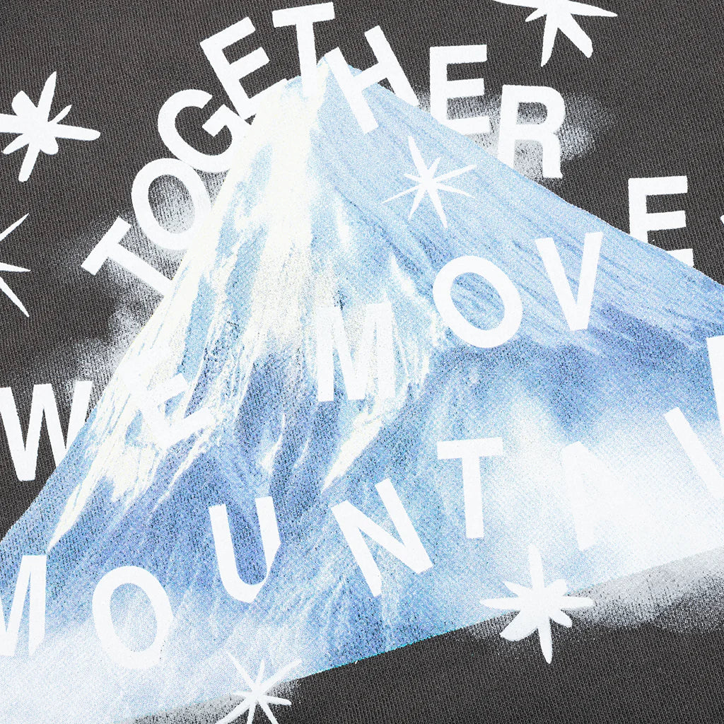 Move Mountains Hoodie Washed Black