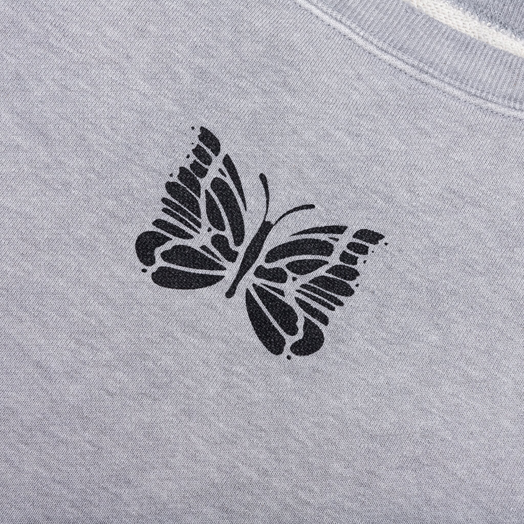 Cotton French Terry Deconstructed Sweatshirt Heather Grey