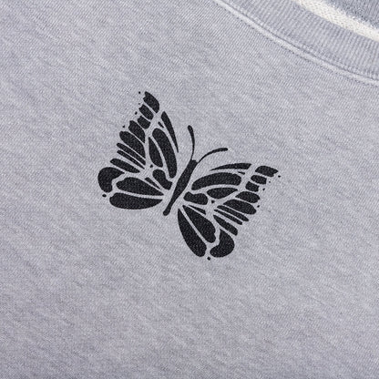 Cotton French Terry Deconstructed Sweatshirt Heather Grey