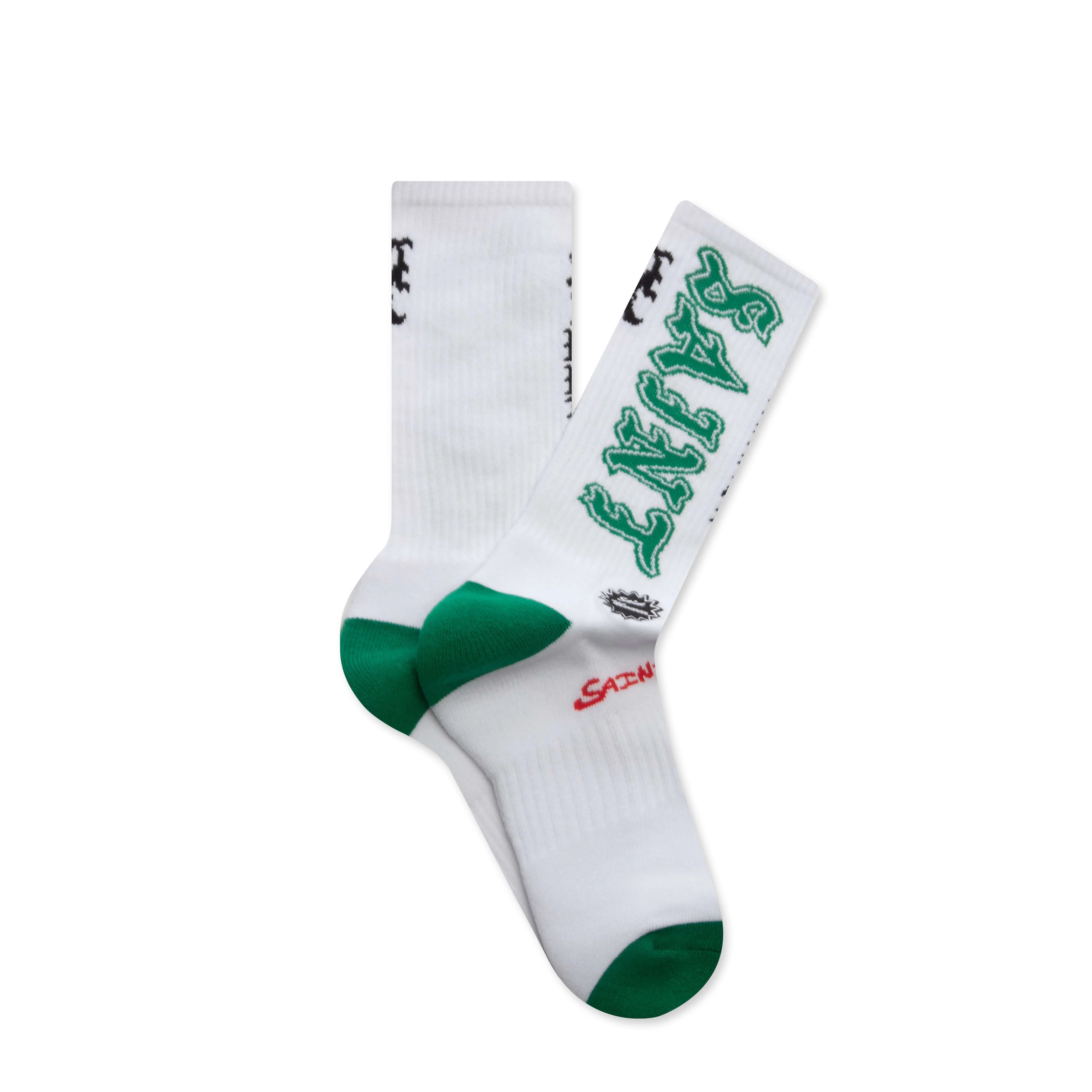 Saint Socks White Green