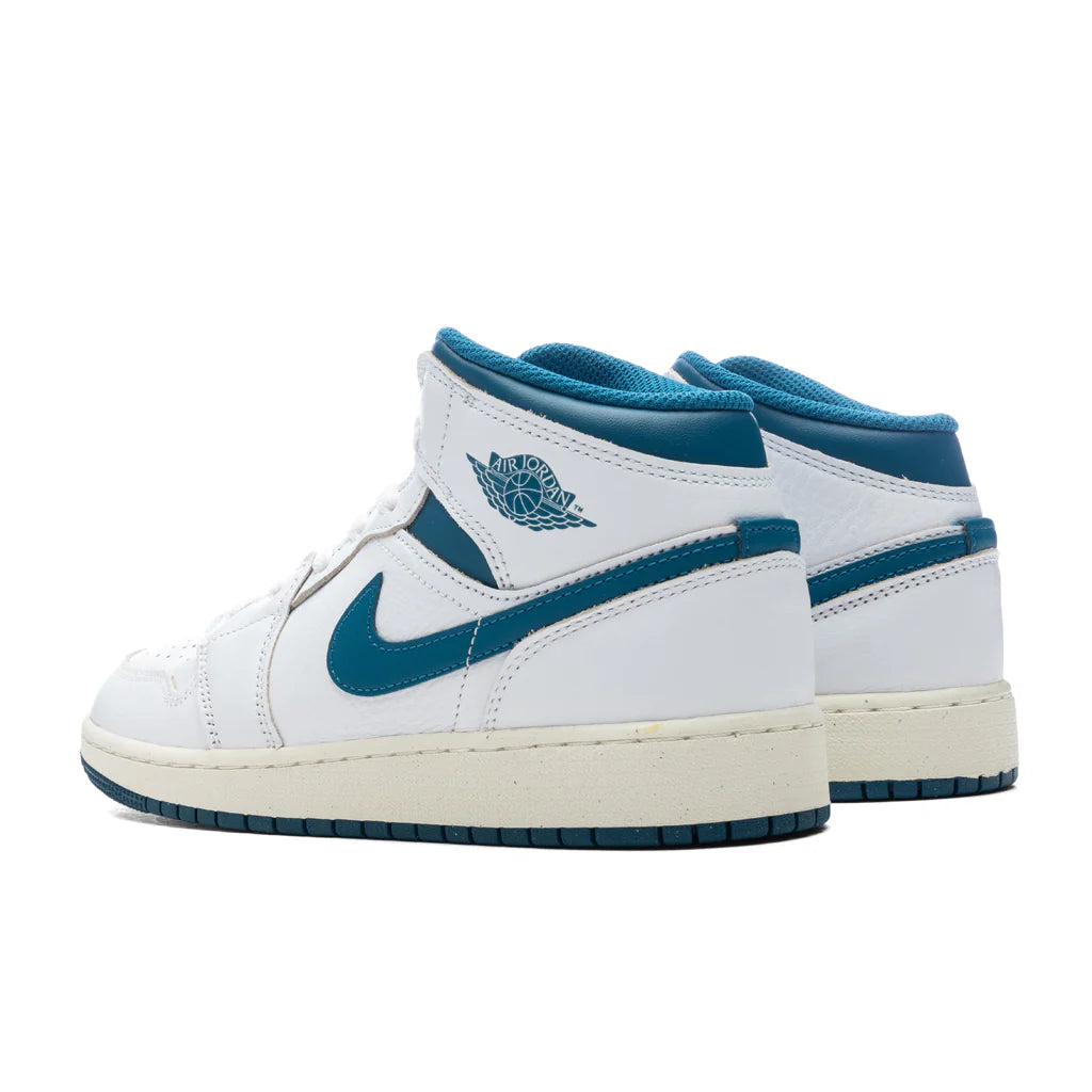 Air Jordan 1 Mid SE GS White Industrial Blue Sail