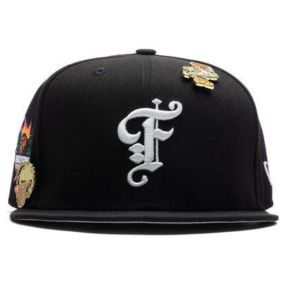 Feature x New Era Old English Scottsdale Fitted Black Snow Grey