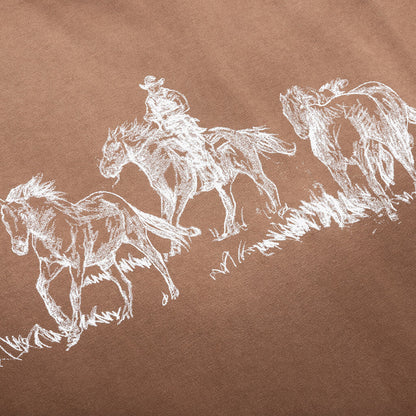 Goodbye Goodbye Tee Mustang Brown