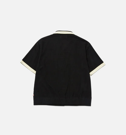 Tradition Snap Button Up Mens Short Sleeve Shirt Black