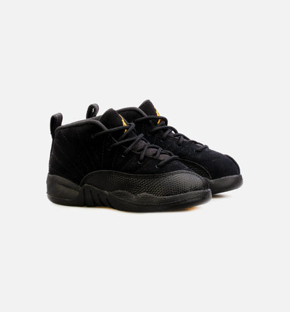 Air Jordan 12 Retro Black Taxi Infant Toddler Lifestyle Shoe Black Free Shipping