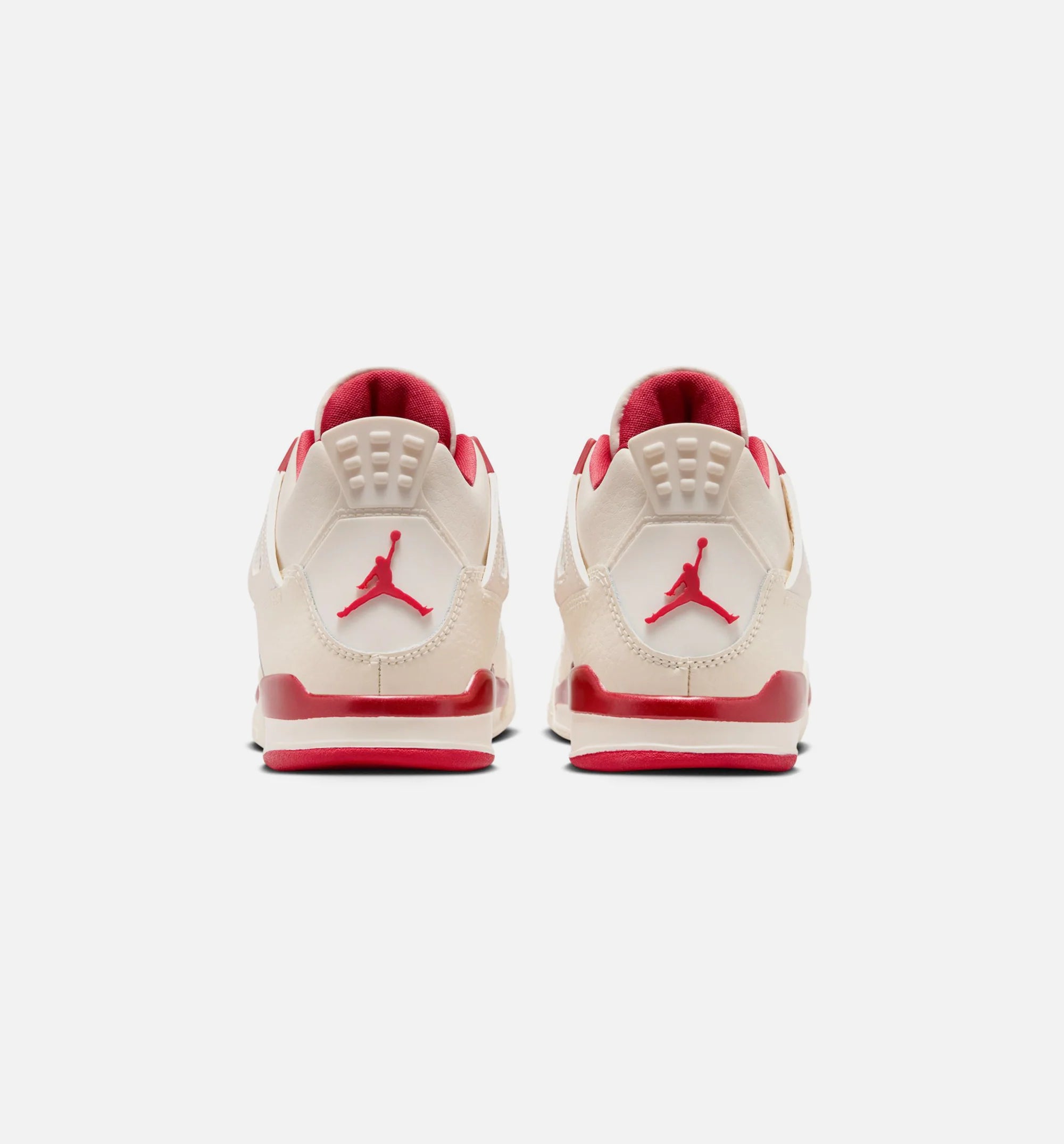 Air Jordan 4 Retro Valentines Day Preschool Lifestyle Shoe Pale Ivory Sierra Red Tough Red