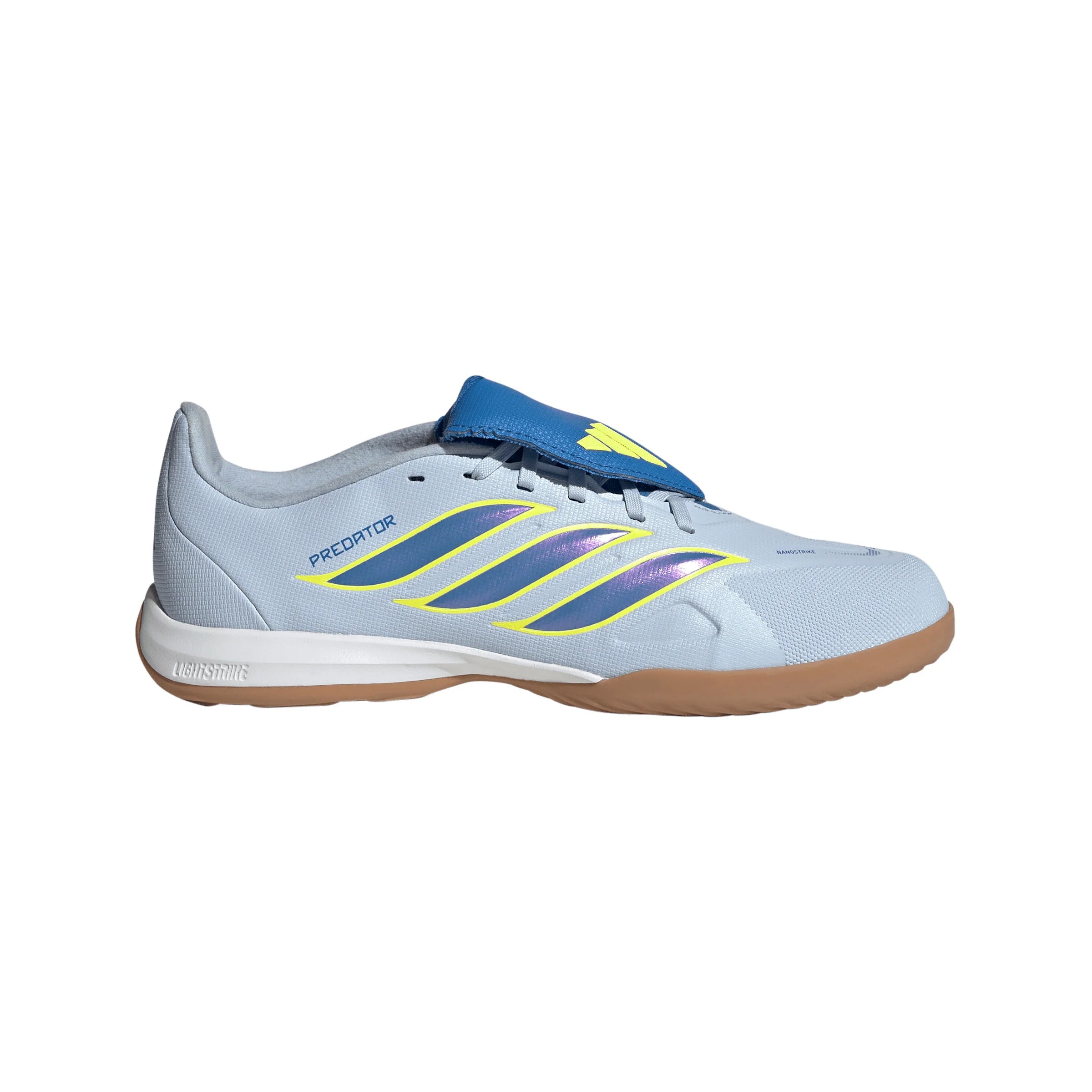 adidas Predator League Fold Over Tongue IN Indoor Youth Soccer Shoes Sky Blue Yellow