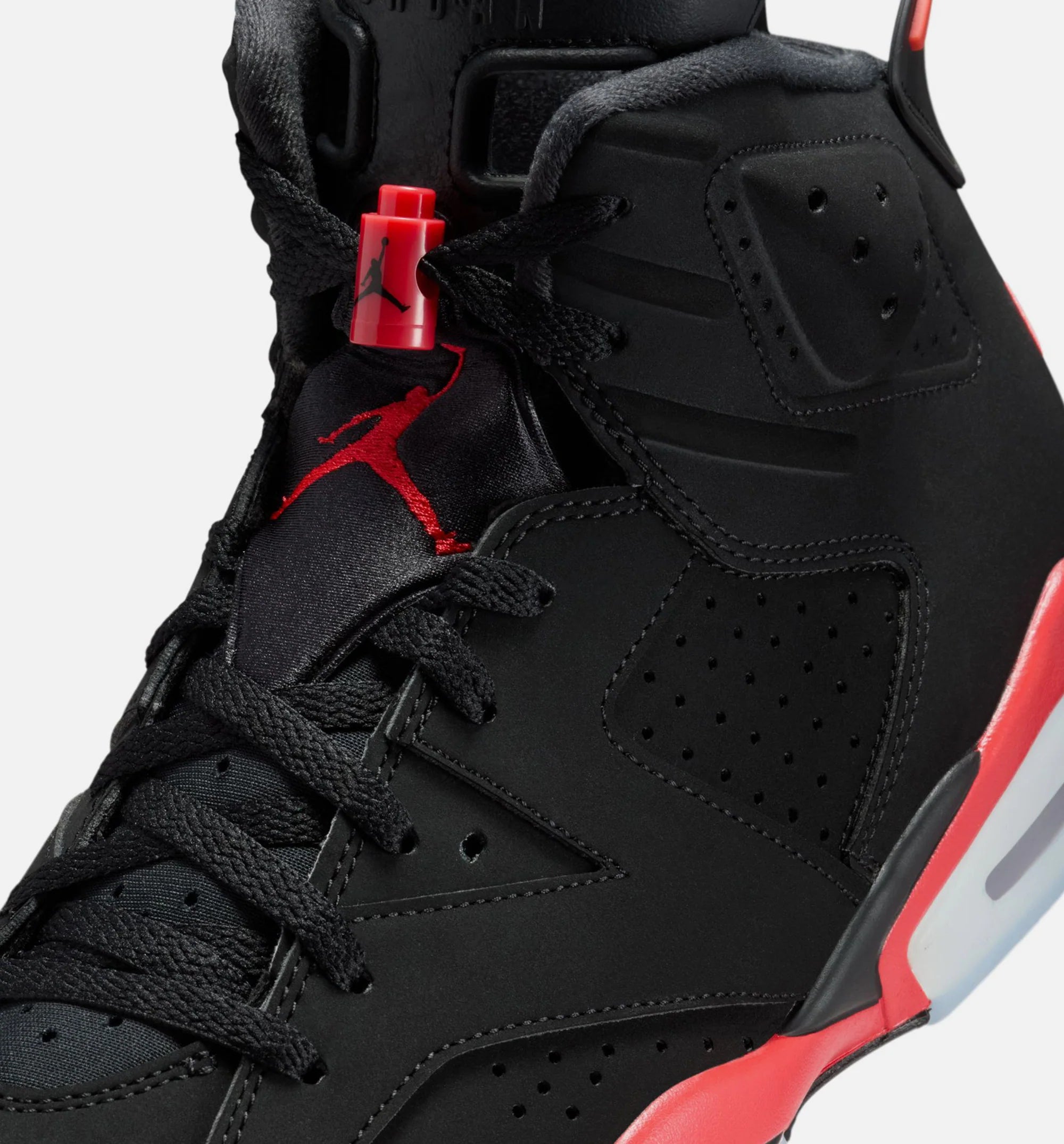 Air Jordan 6 Retro Infrared Salesman Mens Lifestyle Shoe Black Light Crimson