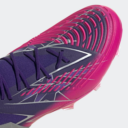 adidas Predator Edge1 FG Low Firm Ground Boots Team College Purple Silver Metallic Team Shock Pink