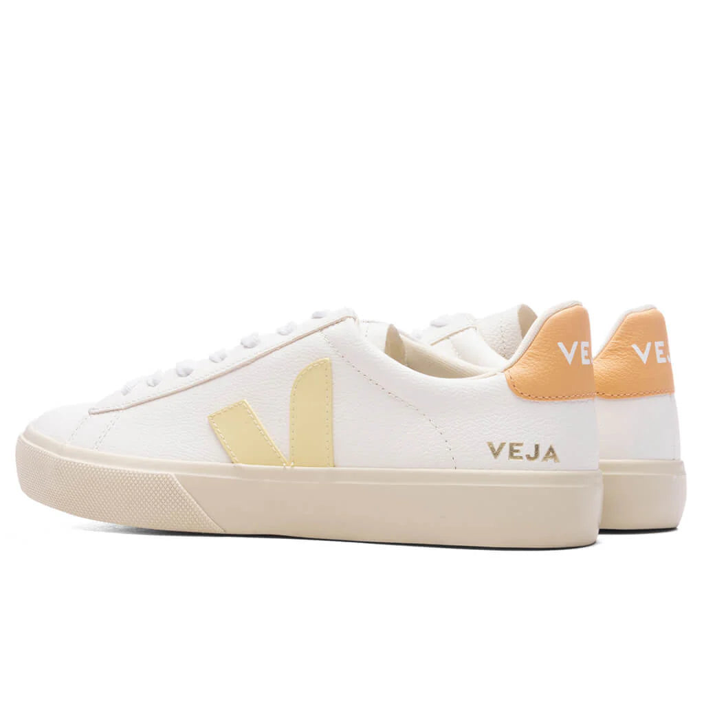 Womens Campo Chromefree Leather White Sun Peach