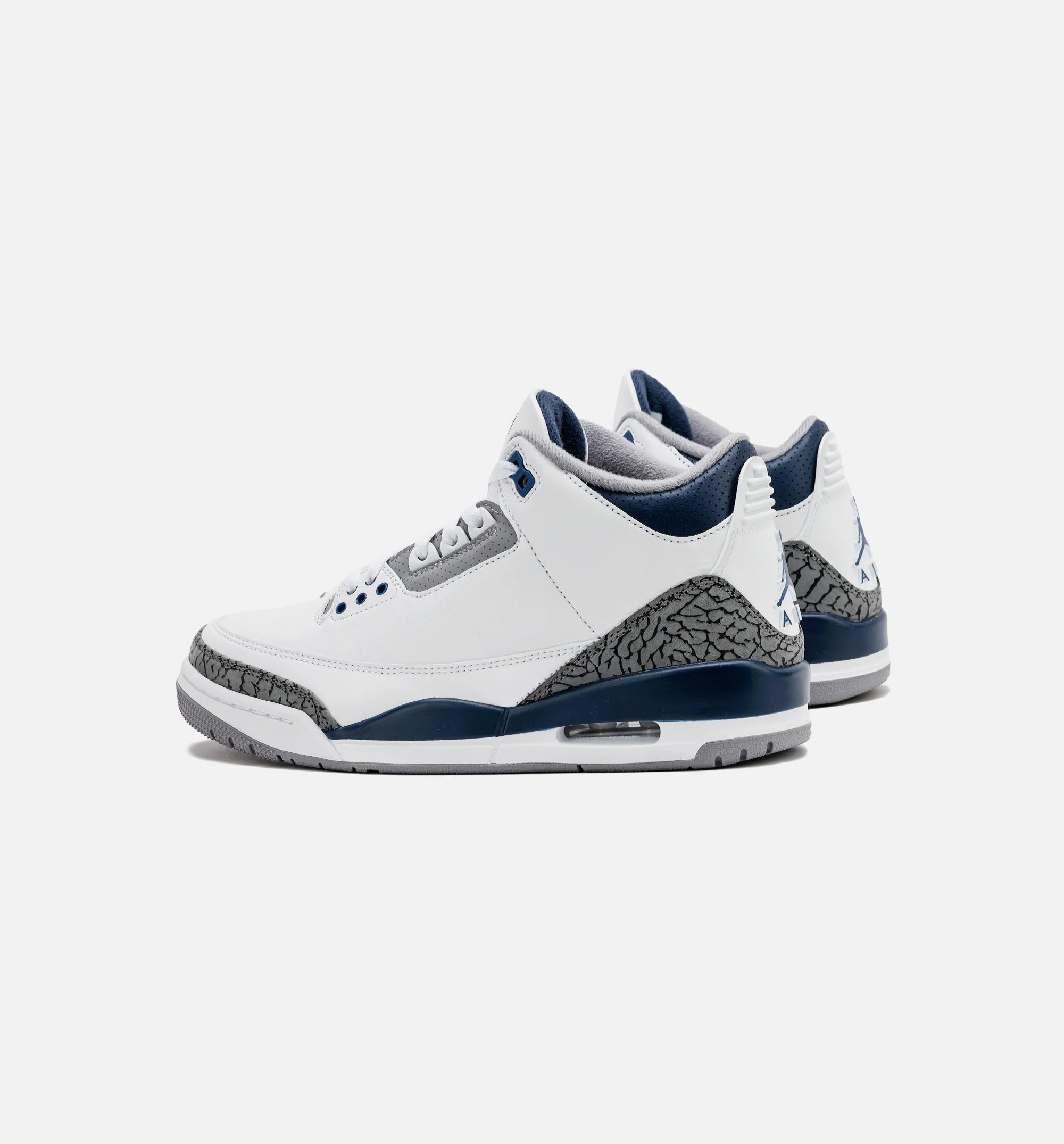 Air Jordan 3 Retro Midnight Navy Mens Lifestyle Shoe White Midnight Navy