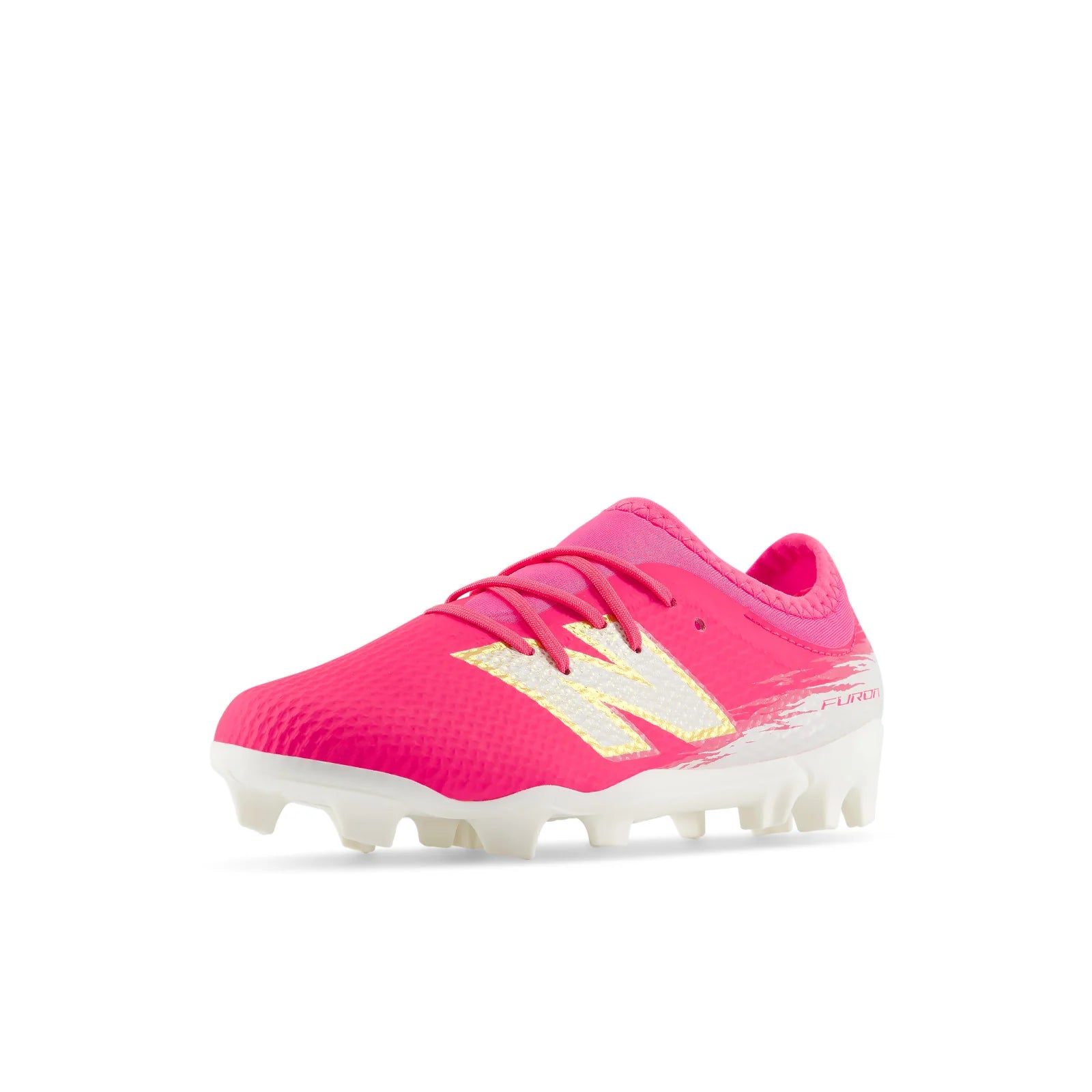 New Balance Furon Team V8 FG Firm Ground Youth Soccer Cleats Pink Heat