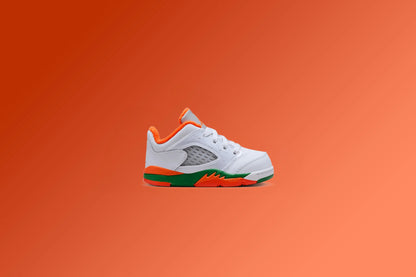 Air Jordan 5 Retro Low TD Football Grey Brilliant Orange Pine Green