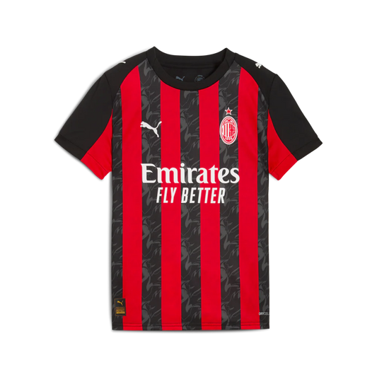 PUMA AC Milan Home Youth Soccer Jersey 25 26 Red Black