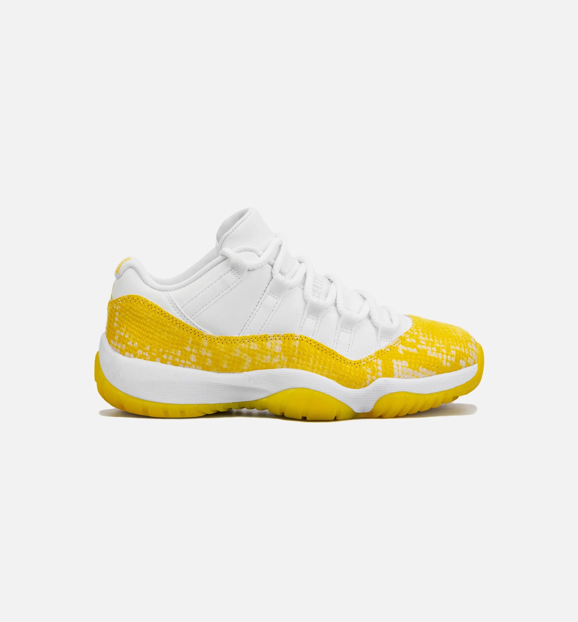 Air Jordan 11 Retro Low Yellow Snakeskin Womens Lifestyle Shoe Yellow White