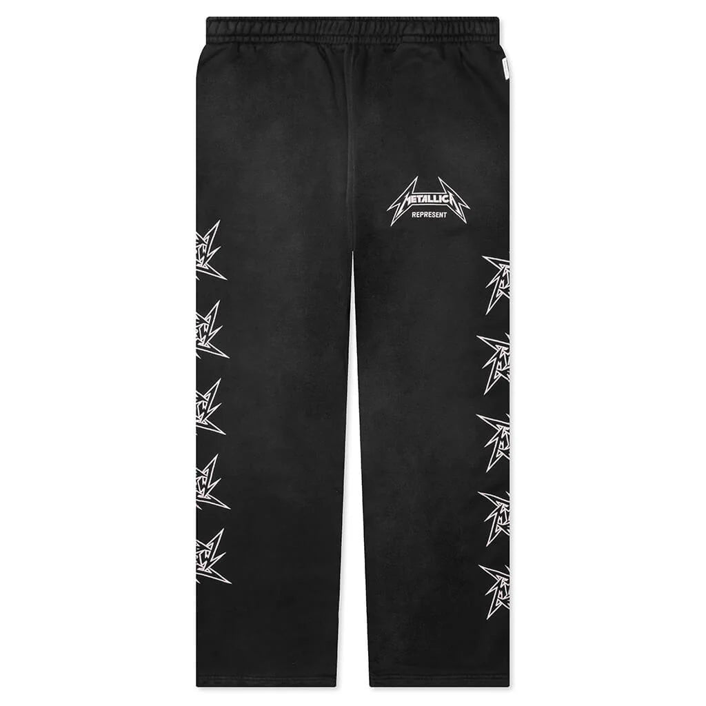 Metallica 40 Year Anniversary Sweat Pants Stained Black