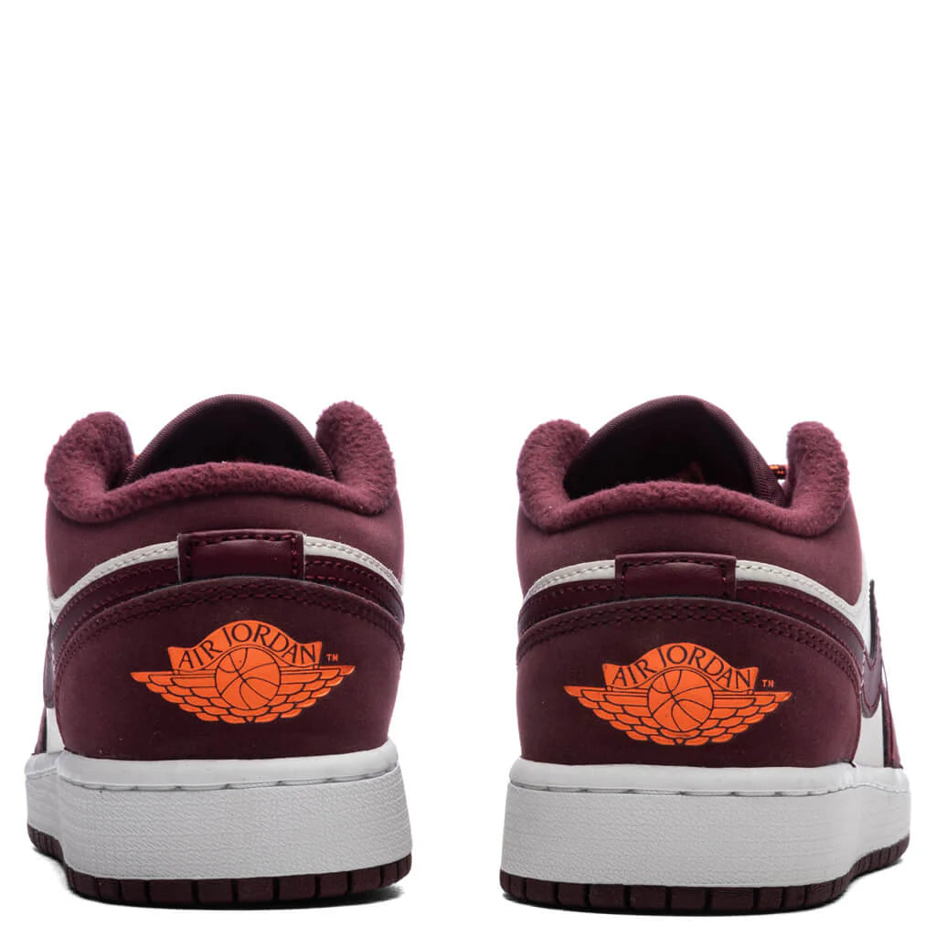 Air Jordan 1 Low GS Phantom Night Maroon Total Orange
