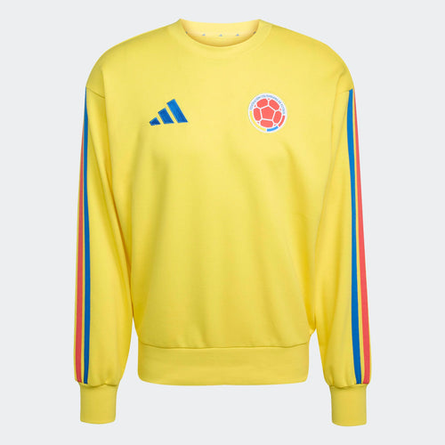 adidas Colombia DNA Mens Soccer Crew Sweat Yellow